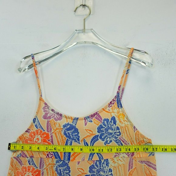 Urban Outfitters Dress Medium Orange Tank Mini‎ Floral Blue Summer Boho Loose - Picture 6 of 10